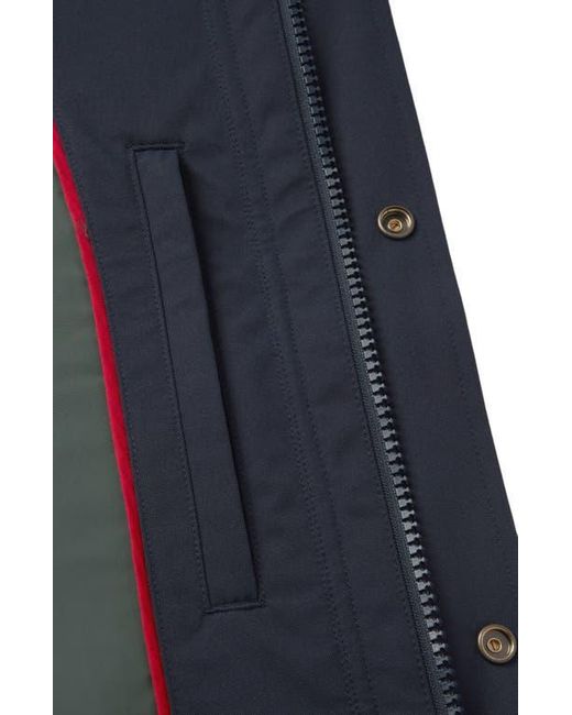 aubi Blue Derwent Long Sleeve Collared Barn Jacket for men