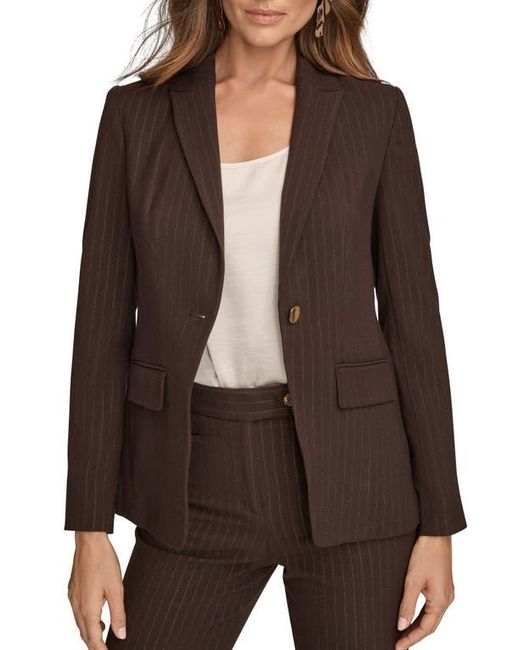 Donna Karan Brown One-Button Blazer
