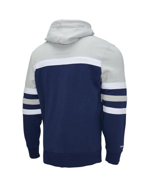 Men's Mitchell & Ness Navy Dallas Cowboys Pre-Game Short Sleeve Pullover  Hoodie