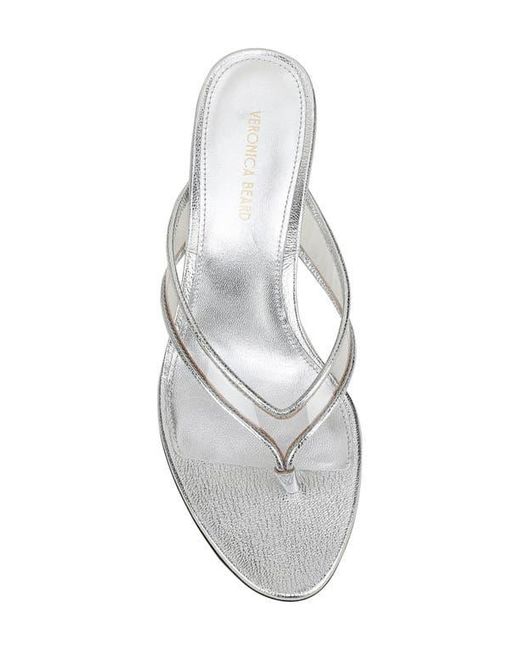 Veronica Beard White Clea Wedge Flip Flop
