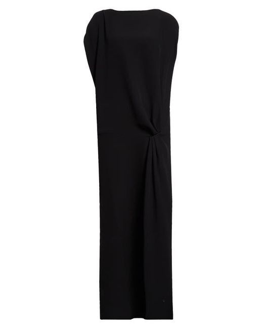 The Row Black Esmee Asymmetric Silk Column Gown