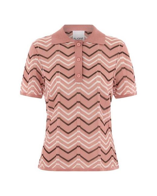 ALIGNE Red Donna Knit Polo