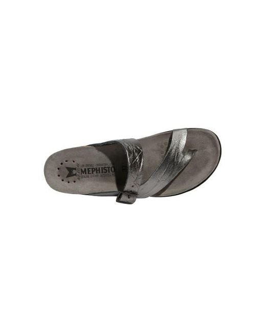 Mephisto Brown Helen Toe Loop Sandal