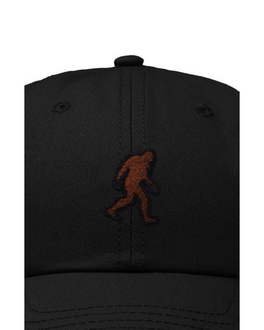 Alix Black Sasquatch Embroidered Dad Hat for men