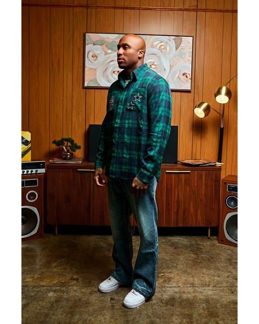 SAINT PERRY Blue Devani Westside Flare Denim for men