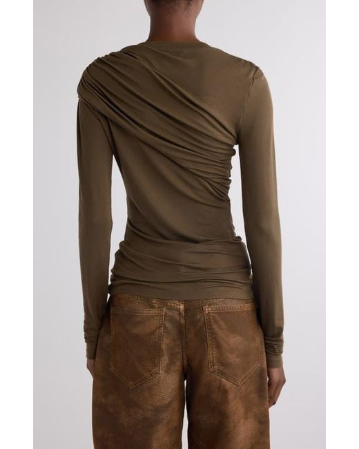 Isabel Marant Brown Dressi Draped Jersey Top