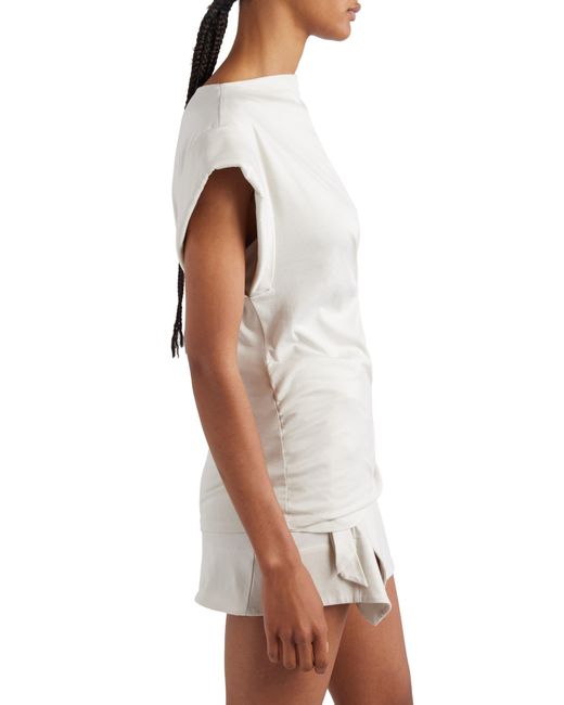 Isabel Marant White Maisan Draped Asymmetric Cotton T-shirt