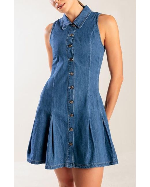 FREEMARKET Blue Sleeveless Denim Minidress