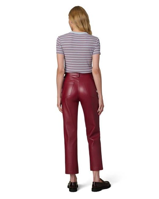 Joe's Jeans Red Lyra Slim Ankle Faux Leather Pants