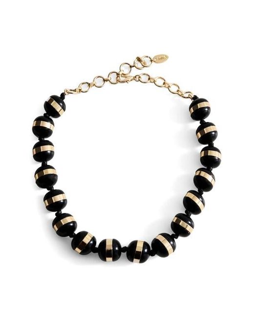 Mango Black Banded Bead Necklace
