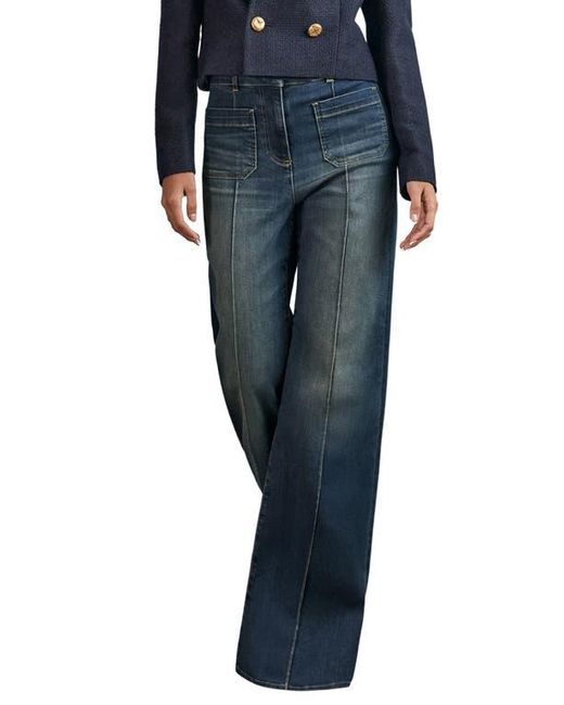 Reiss Blue Sakura Flare Jeans