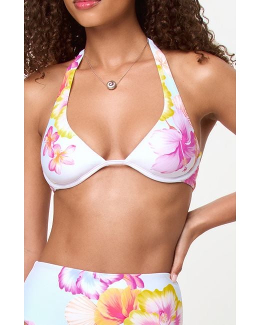 LSPACE White Isa Underwire Bikini Top