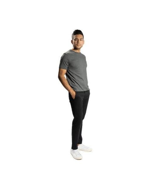 Peter Manning Black Lightweight Stretch Chinos Slim Fit for men