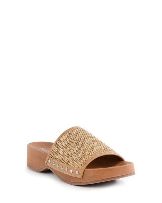 Seychelles Brown Fantasy Raffia Platform Sandal