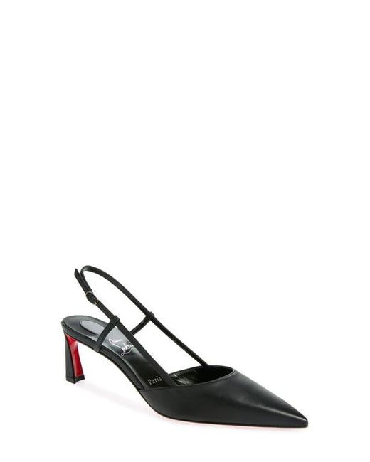 Christian Louboutin Black Condoraline Pointed Toe Slingback Pump
