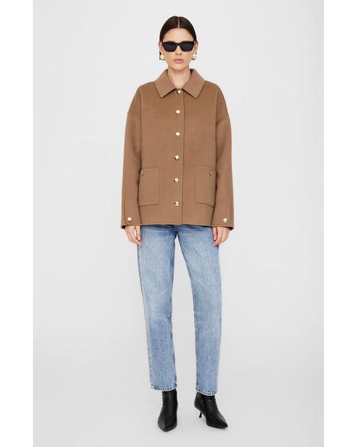 Anine Bing Blue Luca Cashmere Blend Jacket