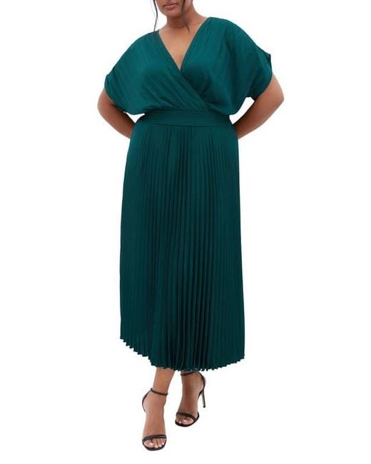 green dress city chic City Chic Women's Plus Size Fleetwood Maxi Dress at Amazon Women's Clothing  store