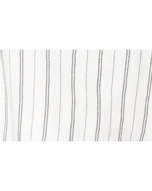 Gibsonlook White Pinstripe Elastic Shorts