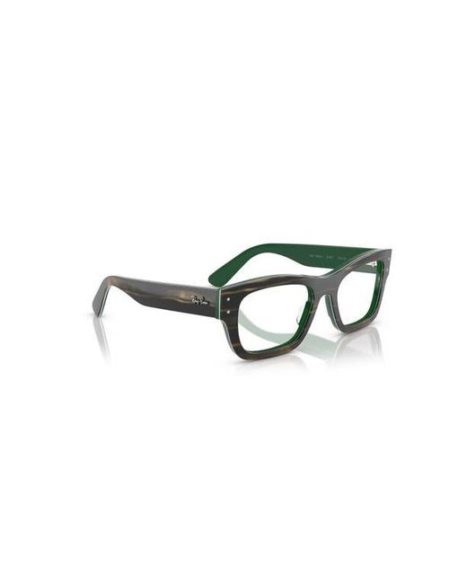 Ray-Ban Green 55Mm Rectangle Optical Glasses