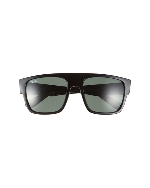 Ray-Ban Black 57mm Square Sunglasses for men