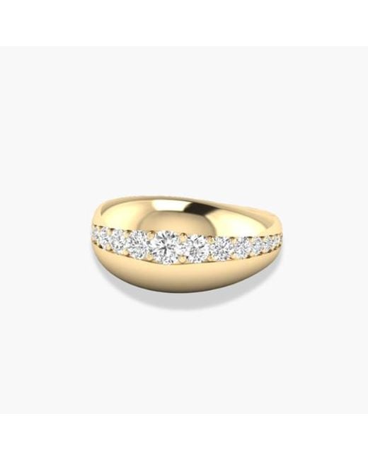 Everlee Metallic Domed Lab Diamond Cloud Ring