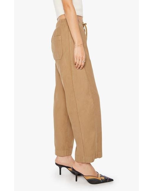 Mother Natural The Drawn Half Pipe Cotton Drawstring Pants