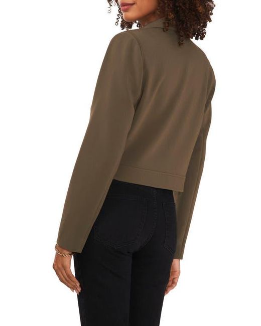 Vince Camuto Black Notched Lapel Crop Blazer