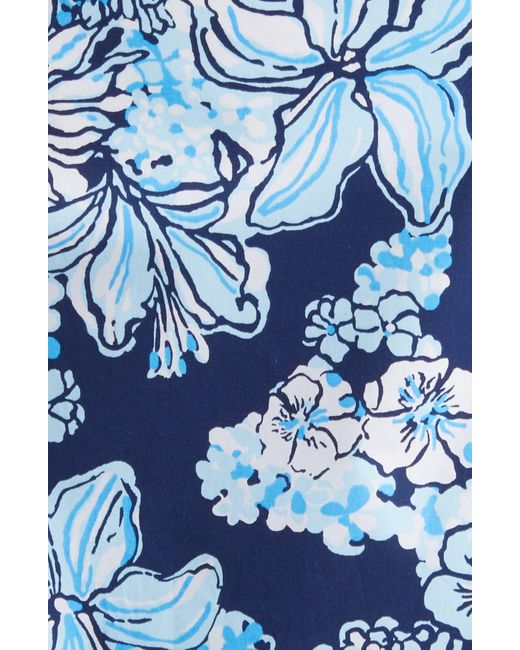 Lilly Pulitzer Blue Lilly Pulitzer Aria Floral Print Sleeveless Shift Dress