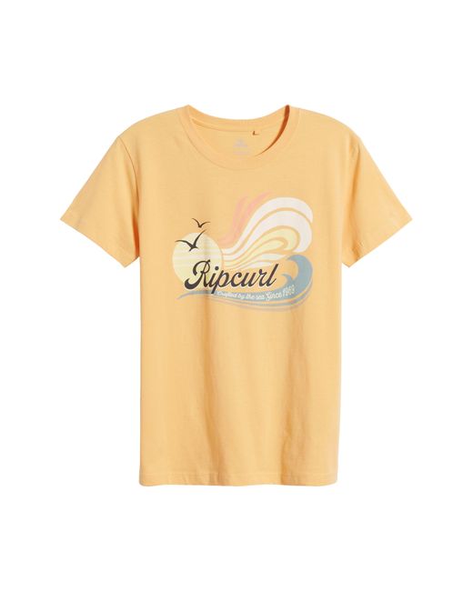 Rip Curl Yellow Sun Wave Graphic T-shirt