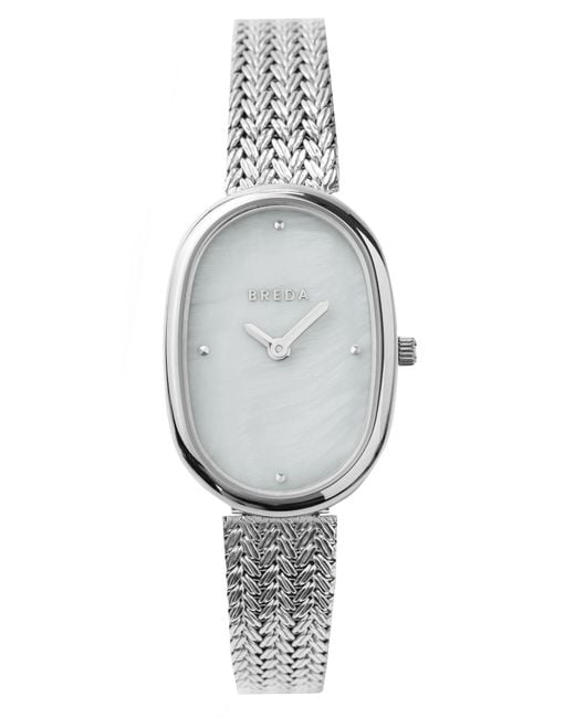 Breda Gray Jane Mesh Strap Watch, 23Mm
