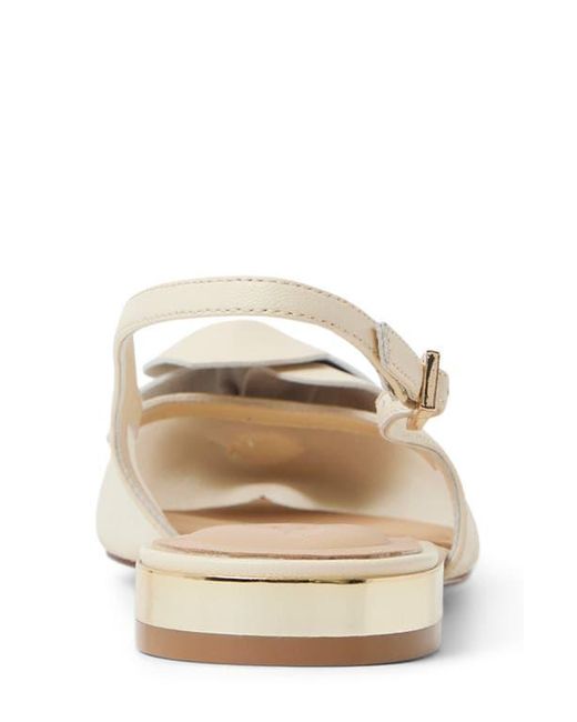 Ted Baker White Lili Rose Pointed Toe Slingback Flat