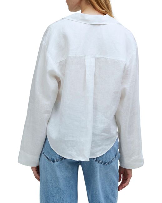 Madewell White Resort Long Sleeve Button-up Shirt