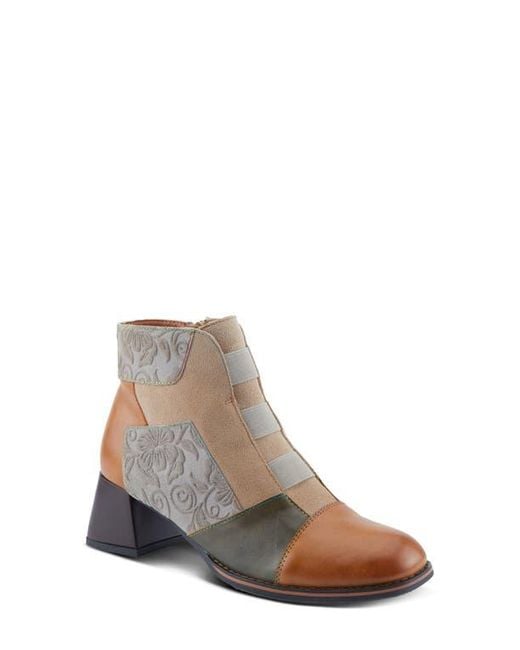Spring Step Brown Copine Cap Toe Bootie