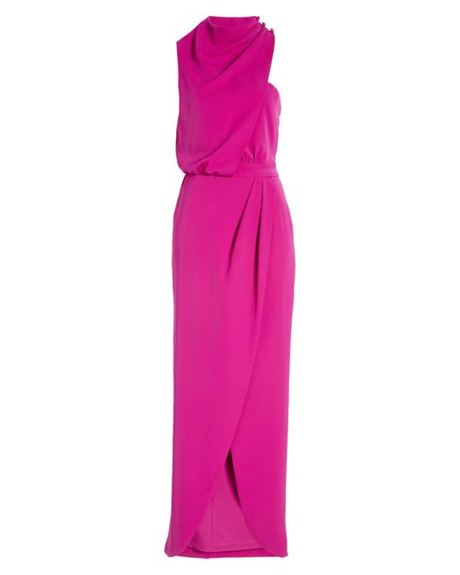 Black Halo Pink Floella Sleeveless Cowl Neck Gown