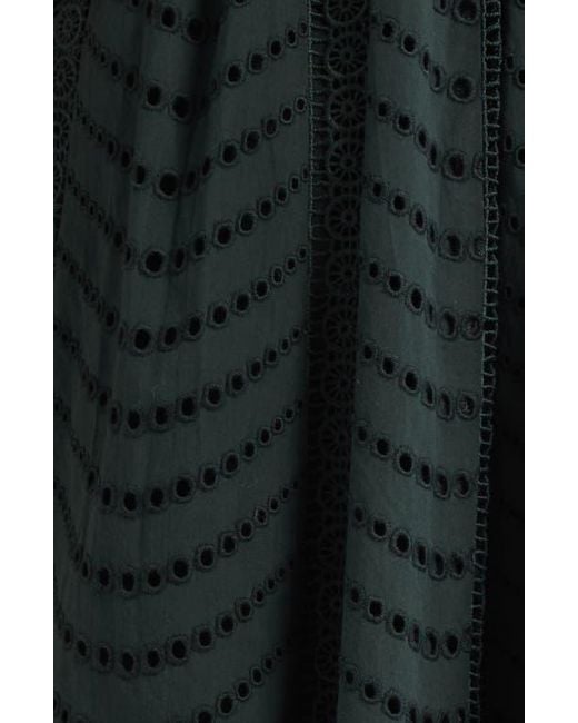 Ulla Johnson Black Olga Flutter Sleeve Midi Dress