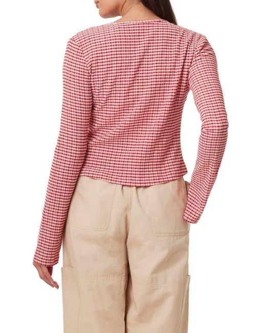 Scotch & Soda Pink Gingham Tie Top
