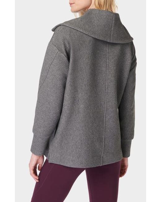 Sweaty Betty Gray Radiant Half Zip Sweatshirt