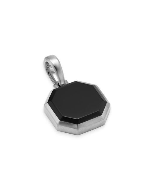 David Yurman Black Faceted Stone Amulet for men