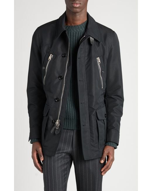 Tom Ford Black Cotton Blend Field Jacket for men