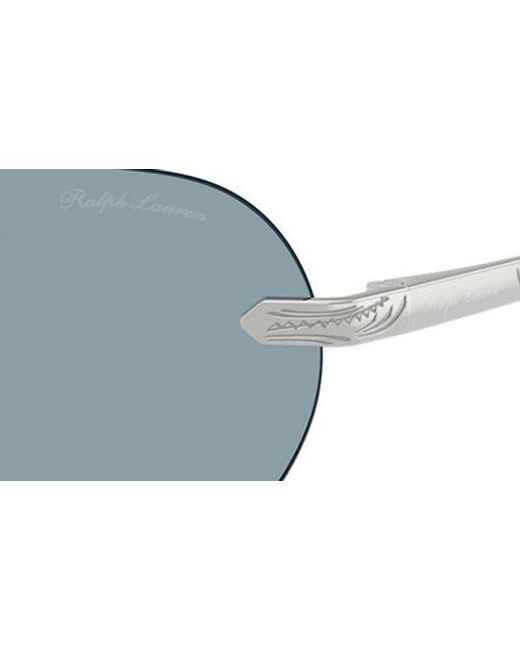 Ralph Lauren Blue 59Mm Rectangular Sunglasses