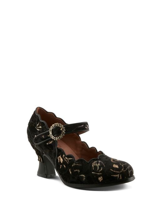 Spring Step Black Adodora-Viv Mary Jane Pump