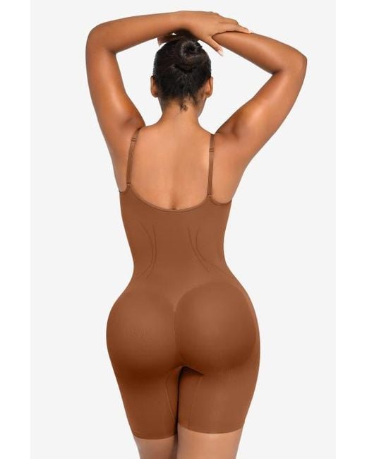 Shapellx Brown Seamless Smoothing Bodysuit