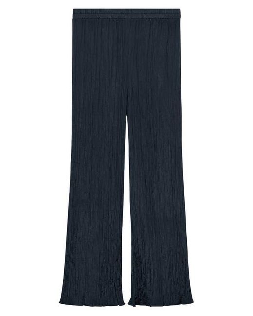 Mango Black Pleated Straight Leg Pants