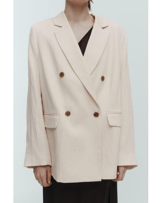 H&M Natural Double-Breasted Blazer