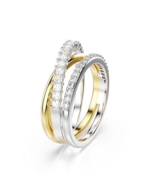Swarovski White Hyperbola Layered Ring