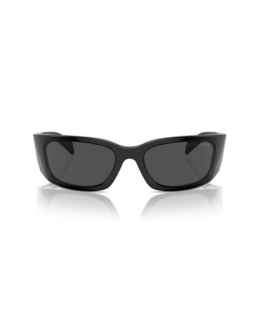 Prada Black 60mm Symbole Butterfly Sunglasses for men