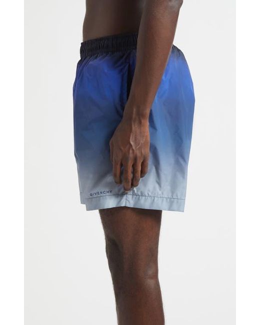 Givenchy Blue Long Swim Trunks for men