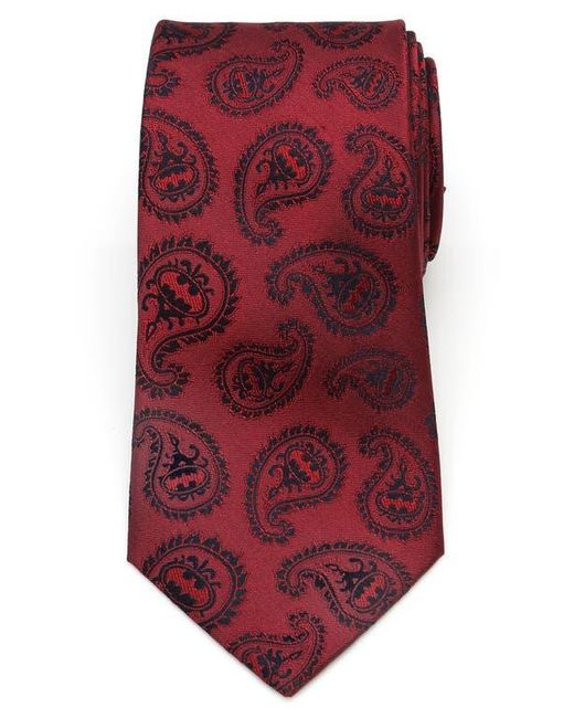 Cufflinks Inc. Red Batman Paisley Silk Tie for men