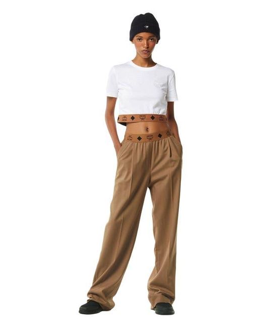 MCM Natural Monogram Pants