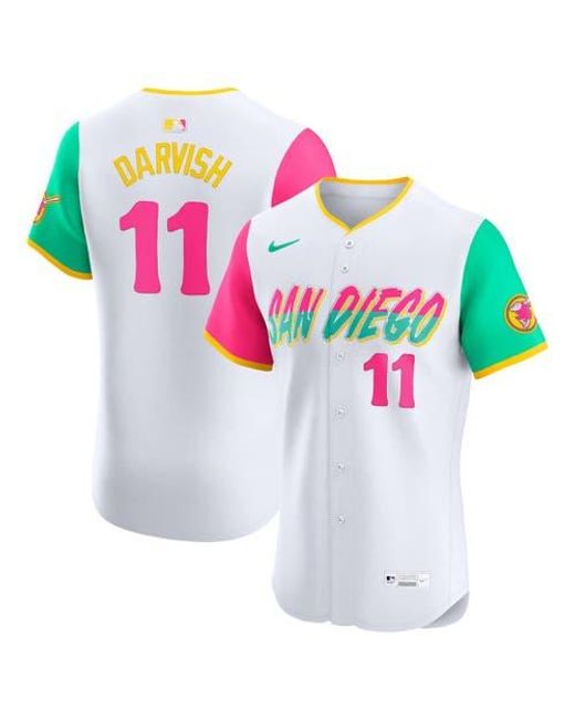 Nike White Yu Darvish San Diego Padres City Connect Elite Player Jersey for men
